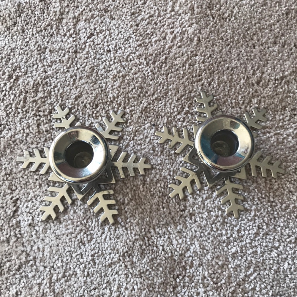 Pair of Biedermann silver candlestick holders